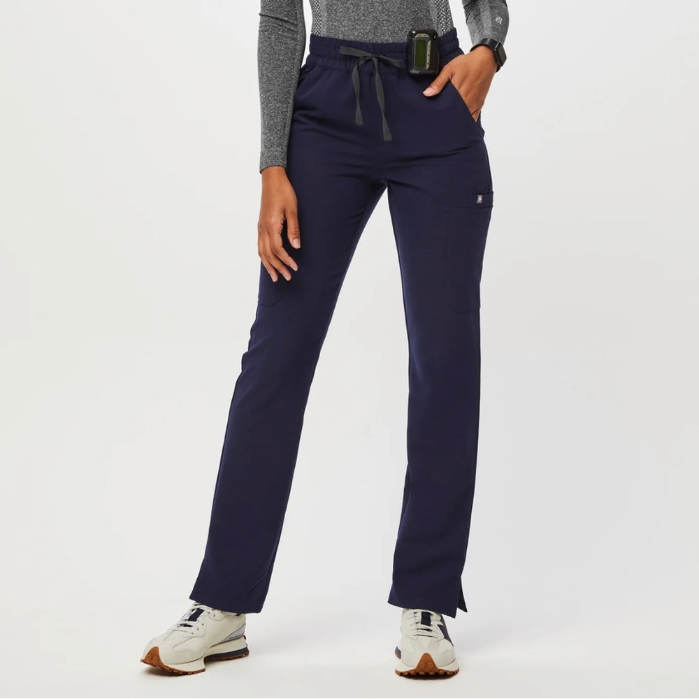 Figs Women's Navy High Waisted Dowa - Tall Scrub Pants - XL - Tall